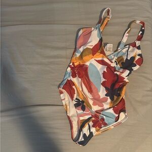 Colorful Floral One-Piece Swimsuit